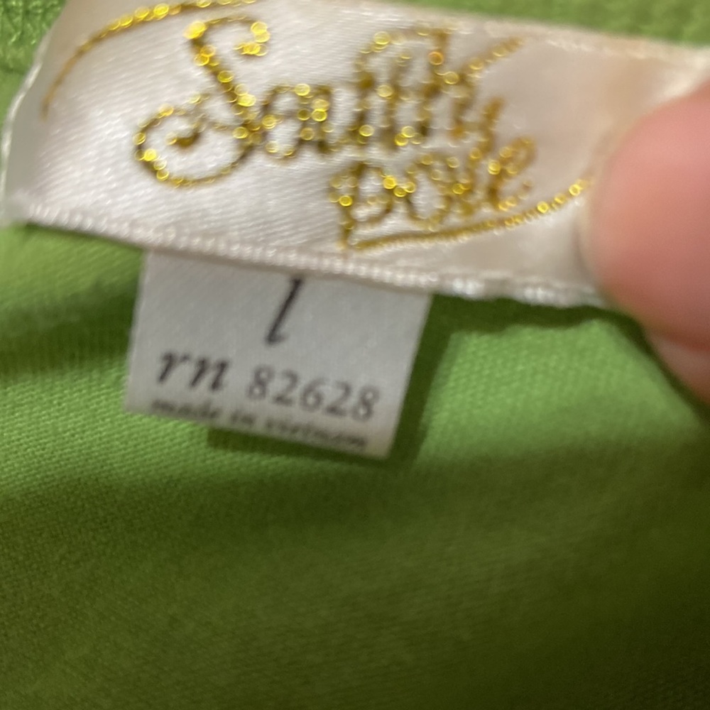 Vintage JR’s South Pole T-Shirt size l short sleeve Green sparkly design front - Picture 6 of 8